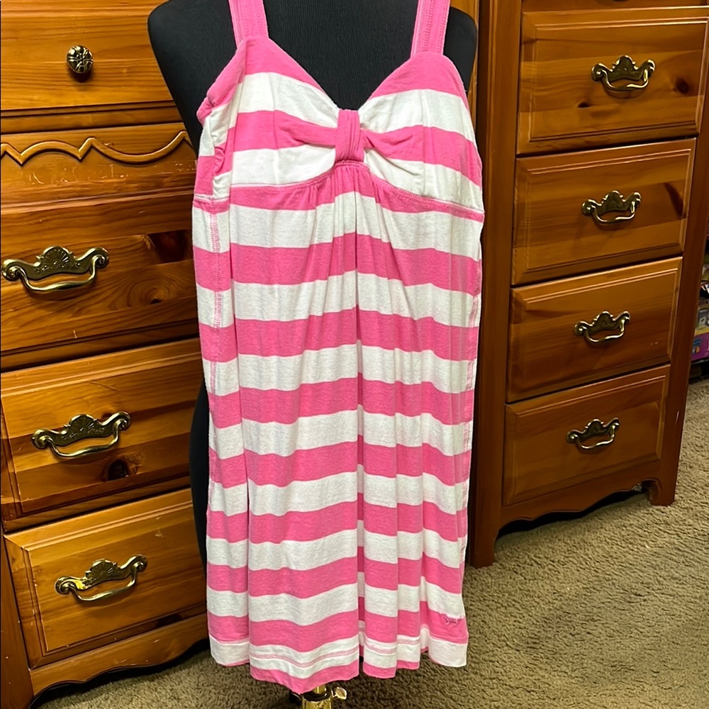 PINK Victoria's Secret Pink and White Striped Mini Dress